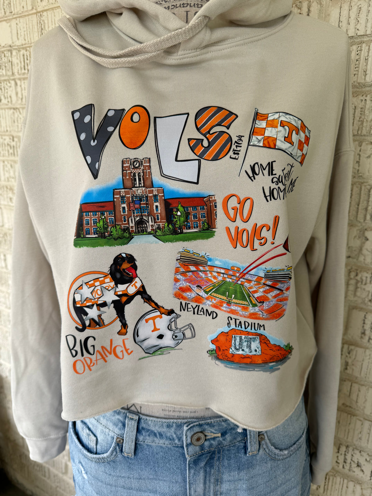 Vols Collage Cropped Sweatshirt