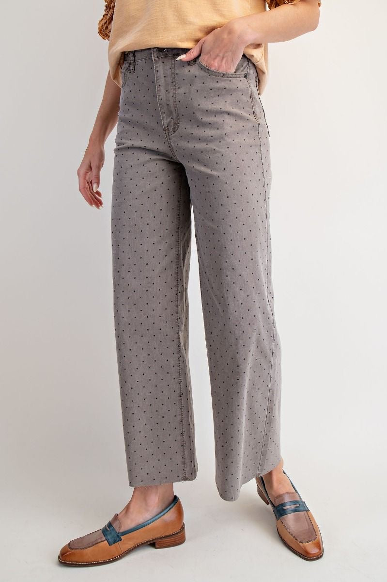 Easel Polka Dot Twill Pant