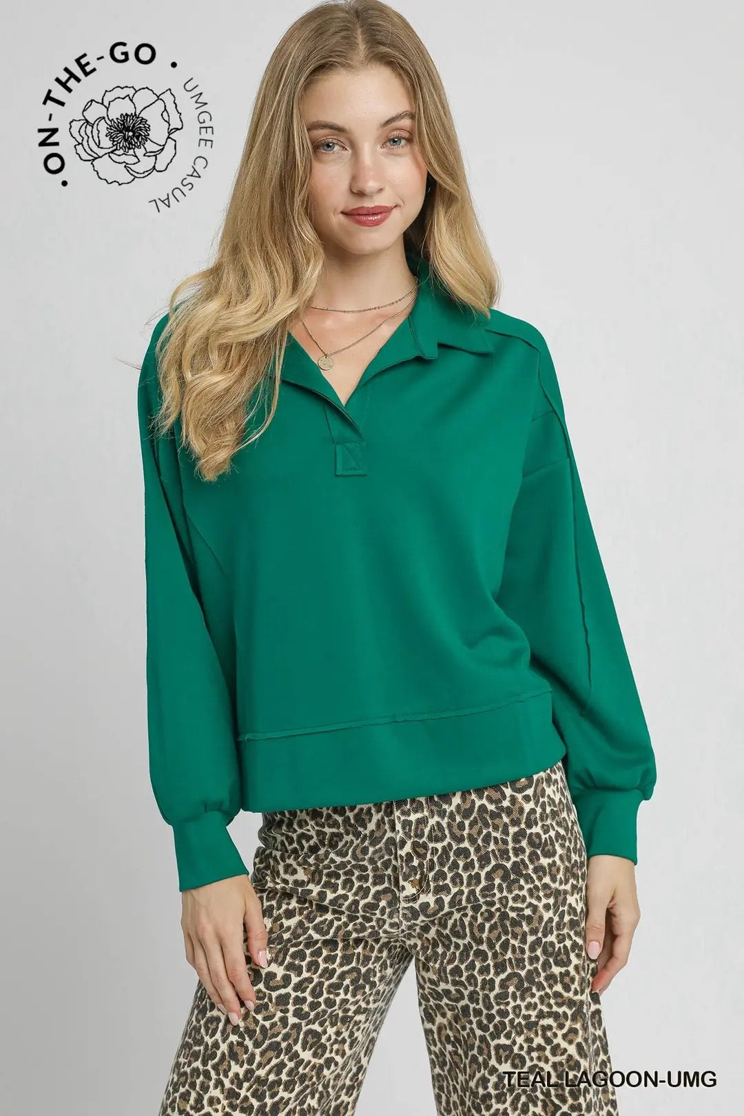 Luxe Knit On-The-Go Collard Pullover