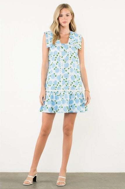 Sleeveless Flower Print Dress
