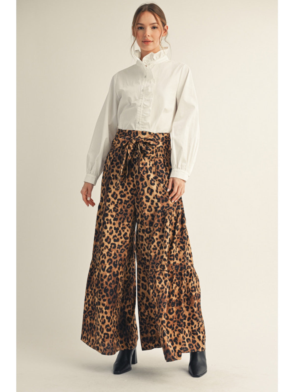 Wide Leg Leopard Pant