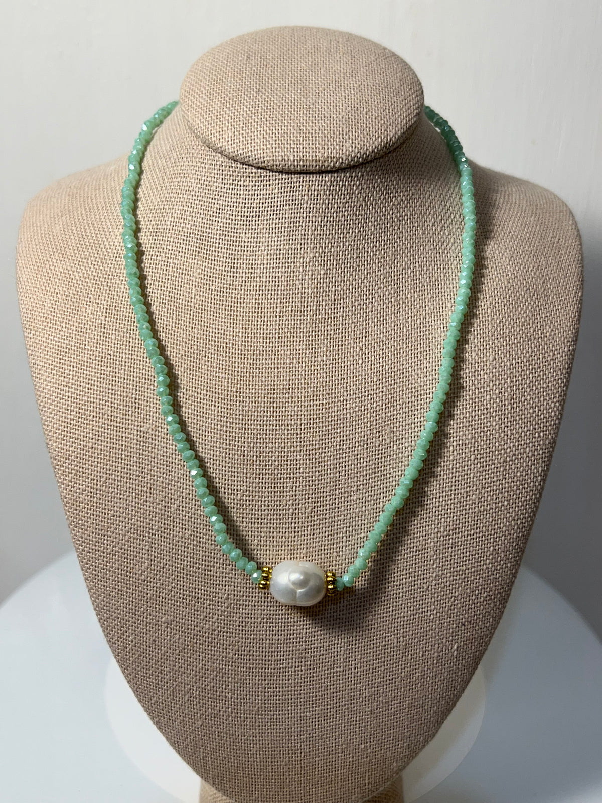 Beaded Choker with Pearl Necklace