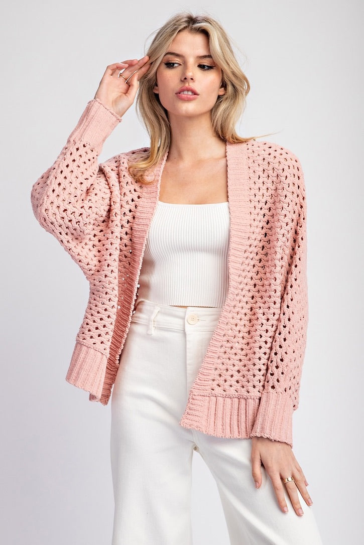 Long Sleeve Crochet Cardigan