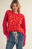 Red Leopard Sweater