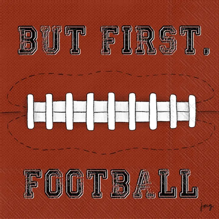 Paper Cocktail Napkins-Football First