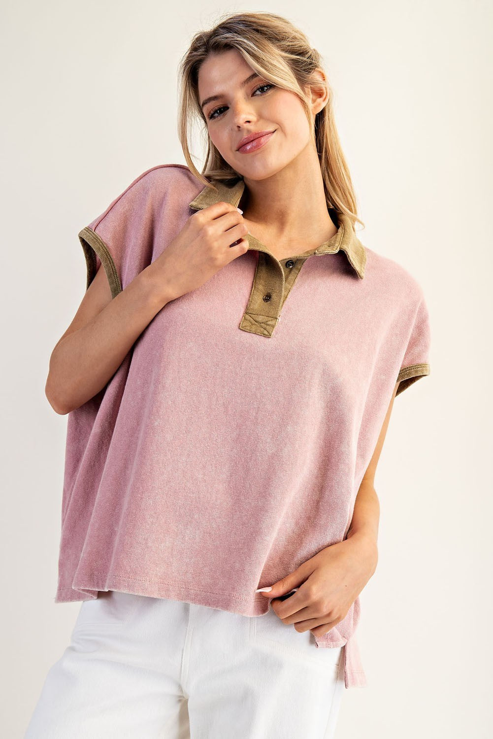 Collared Boxy Top