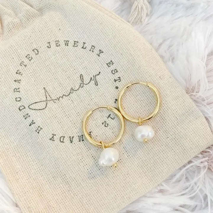 Pearl Hoop Earring