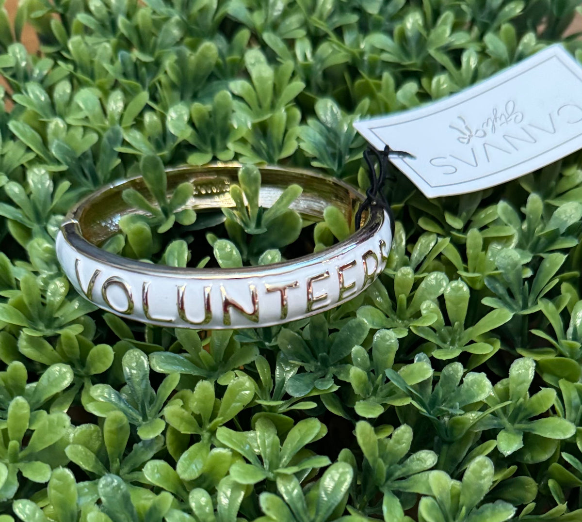 Tennesseee Vols Sculpted Enamel Hinge Bangle in White