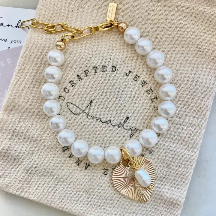 Pearl Charm Bracelet