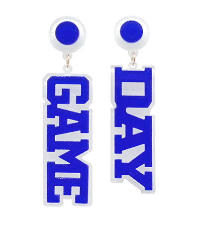 Acrylic Game Day Earring