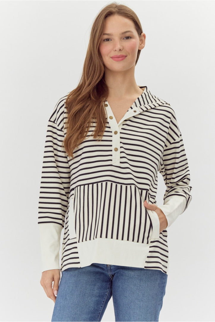 Saturday Striped Hoodie