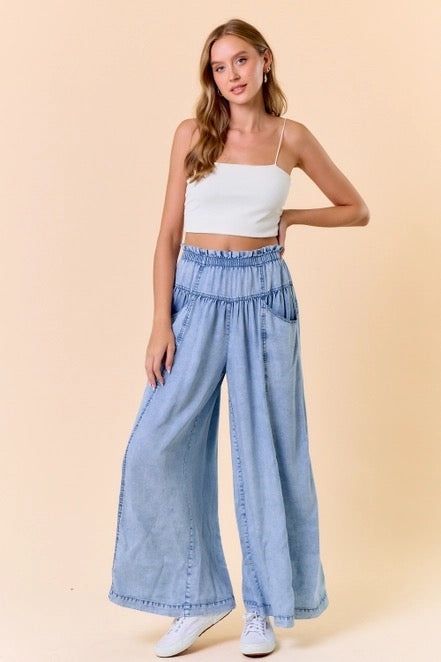 Denim Wide Leg Pant