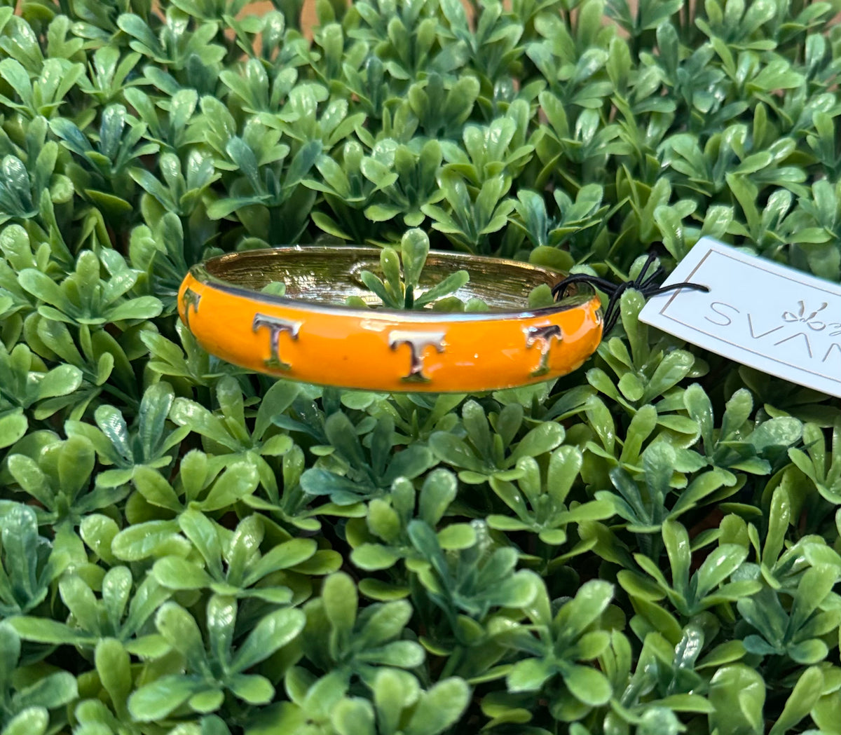 Tennesseee Vols Sculpted Enamel Logo Hinge Bangle in Orange