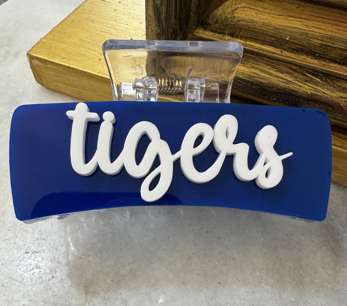 Custom "Tigers" Hair Clips